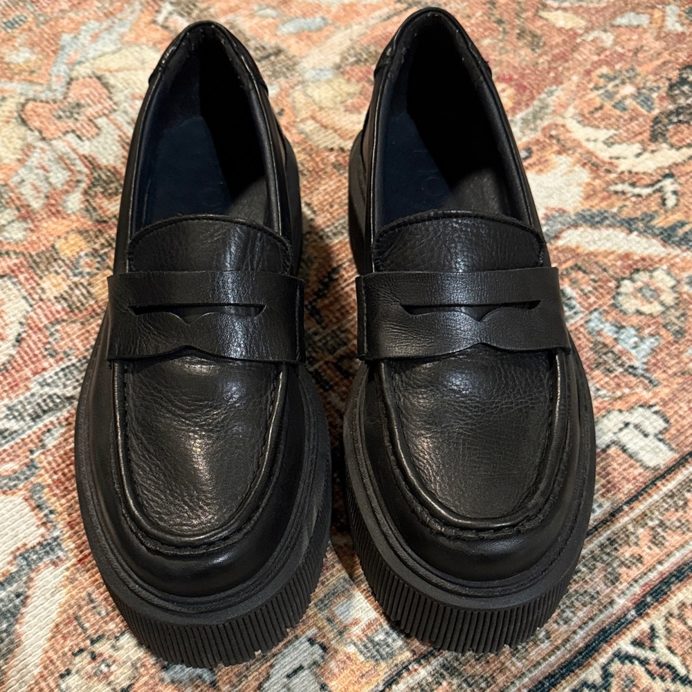 Black Leather Loafers